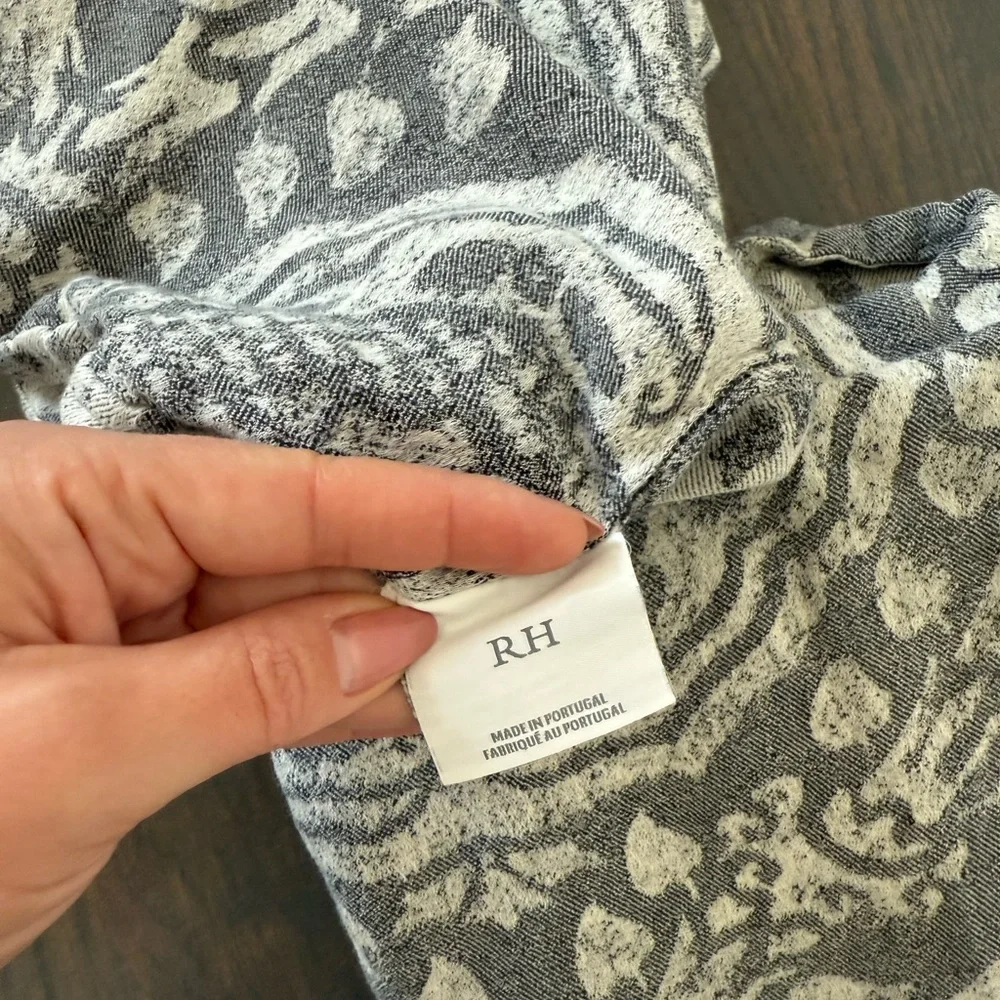 Restoration Hardware Charcoal Patterned Pillows
